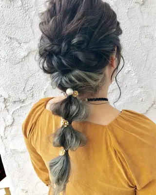 ロング カラー 荒清  圭以のヘアスタイル