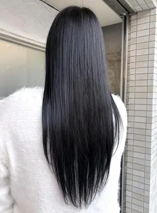 ロング 髪質改善カラー透明感 ダブルカラー幕田のヘアスタイル