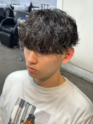 パーマ メンズ fifth/原宿/ カットモデル/カズのヘアスタイル