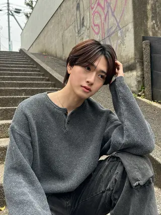 ショート カラー メンズ IPPO 下北沢のヘアスタイル