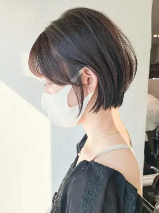 ショート カラー ヘアアレンジ パーマ ITbyALBUM 中野店のヘアスタイル
