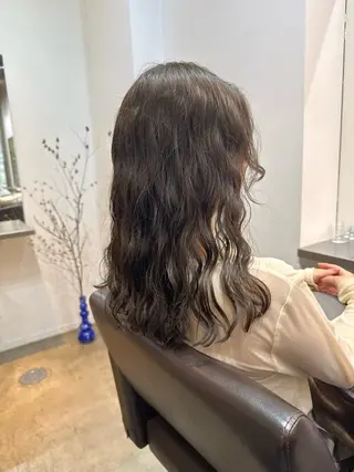 セミロング 🌿朝5分でお洒落 パーマスタイル🌿のヘアスタイル