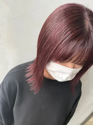 セミロング Mao 🎀bob 赤み撃退🌿艶カラーのヘアスタイル