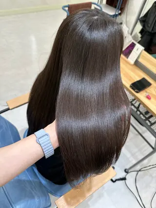ロング 髪質改善🩵縮毛矯正 代々木/木下のヘアスタイル