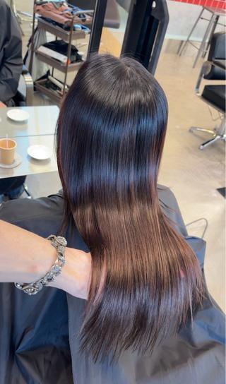ロング 💖ブリーチ縮毛矯正 髪質改善💖ケンシンのヘアスタイル