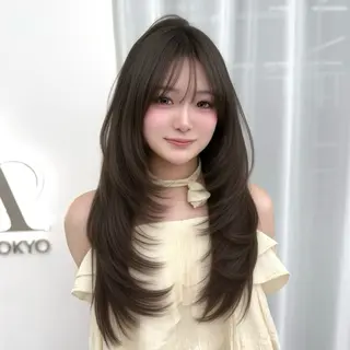 ロング カラー 韓国ヘア🇰🇷× 髪質改善🫧テルのヘアスタイル