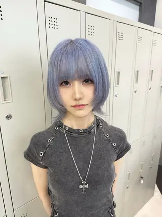 ショート カラー ヘアアレンジ 韓国ヘア🖤/透明感 shihoのヘアスタイル