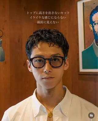 パーマ メンズ メンズショート タチカワユウキのヘアスタイル