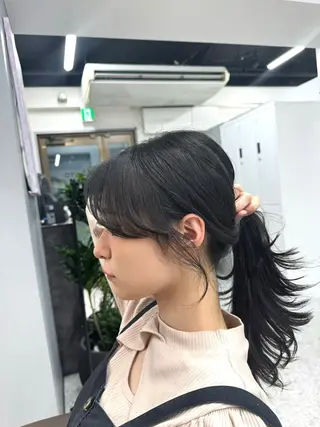 セミロング 可愛い顔周りカット お任せください✨中川のヘアスタイル
