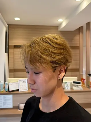 カラー メンズ 再現性×パーマ/ 山本 侑平のヘアスタイル