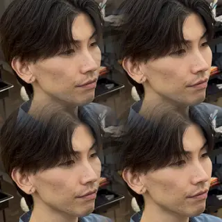 ミディアム メンズ 焼津メンズパーマ特化 大石雄生のヘアスタイル