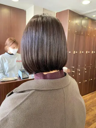 ミディアム 【韓国ヘア×透明感 カラー】笹谷 莉未のヘアスタイル