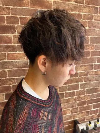 ショート カラー パーマ ヘアアレンジ メンズ キッズ ネイル マツエク・マツパ アイブロウ 久木原 ゆりのヘアスタイル