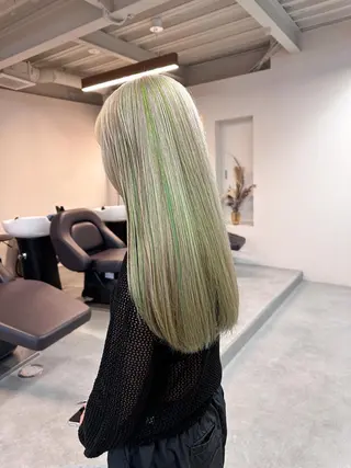 ロング カラー ハイトーン×似合わせ 🌱中川慎之介のヘアスタイル