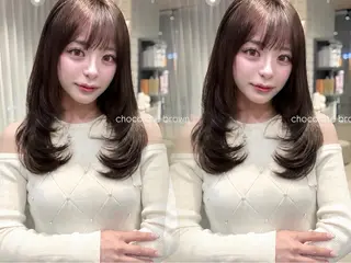 ミディアム MISAKI/韓国 透明感カラー🎀のヘアスタイル
