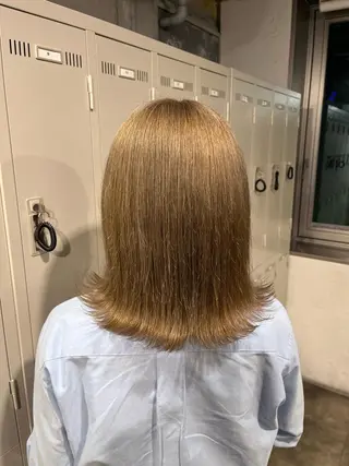 ミディアム 🪞透明感カラー🫧 縮毛矯正🥇かずきのヘアスタイル