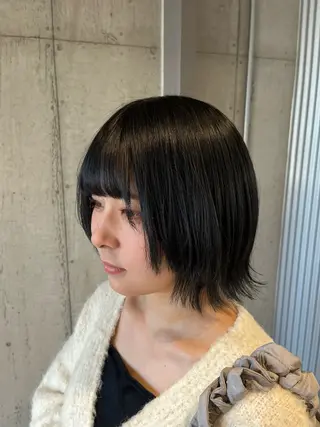ミディアム カラー ヘアアレンジ 💥ボブ/艶髪/ 透明感カラー/陸人のヘアスタイル