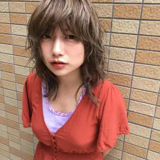 セミロング カラー 髪質改善 RYOのヘアスタイル