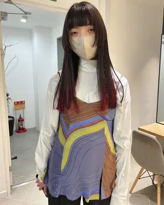セミロング カラー 村上雅人 ナチュラルモードのヘアスタイル