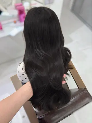 セミロング カラー 透明感カラー×韓国 ヘア  Kiraのヘアスタイル