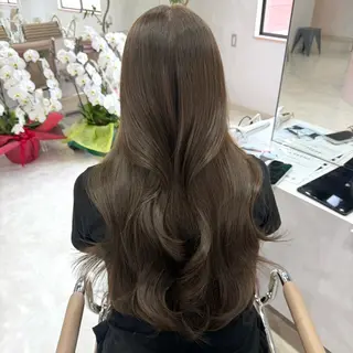 ロング カラー オリーブ🌿レイヤー 🫧HIMARI🌻のヘアスタイル