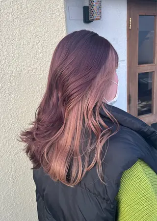 セミロング 🫧透明感カラー× レイヤー🫧HARUのヘアスタイル