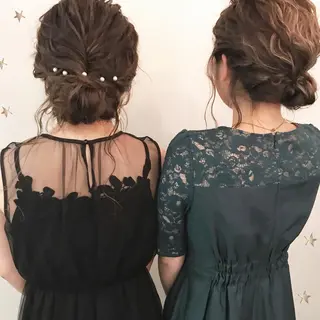 ミディアム ヘアアレンジ 市川 千夏のヘアスタイル