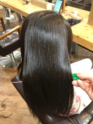 セミロング パーマ 縮毛矯正/髪質改善 予約はリクエストからのヘアスタイル