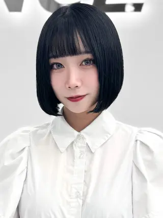 ショート カラー ヘアアレンジ 縮毛矯正🤍 盛れるボブ/ひかりのヘアスタイル