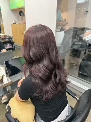 セミロング カラー ✨髪質改善矯正× ブリーチ✨YU-KIのヘアスタイル