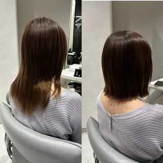 セミロング 今話題の艶髪矯正 美艶カラー/FUKAのヘアスタイル