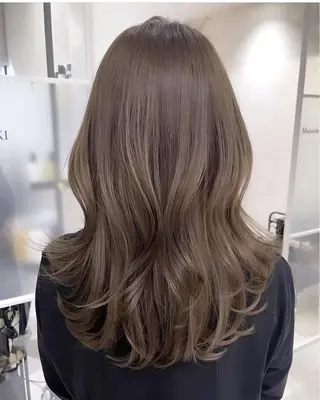 ロング カラー 似合わせカット× 顔周りカットるな🌛のヘアスタイル