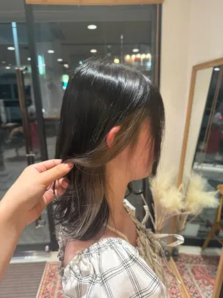 ミディアム カラー ナチュラルカラー＆ /パーマAKIR‎Aのヘアスタイル