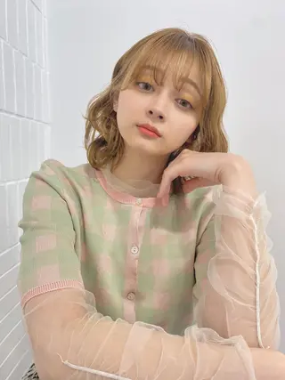 ミディアム カラー ヘアアレンジ 天神レイヤーカット No.1💖マユカのヘアスタイル
