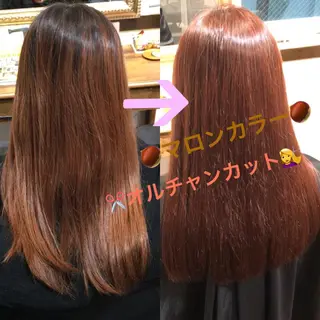 ロング カラー ヘアアレンジ 柔らか垢抜けｶﾗｰと ｶｯﾄ🫧ASUKAのヘアスタイル