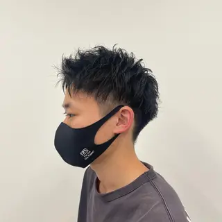 ショート メンズ 縮毛矯正WATARU 髪質改善　レイヤーのヘアスタイル