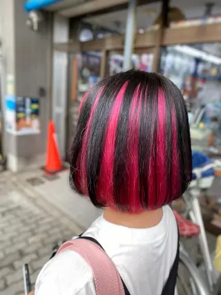 ショート ゆぴ☾‪/推しカラー /ハイトーンのヘアスタイル