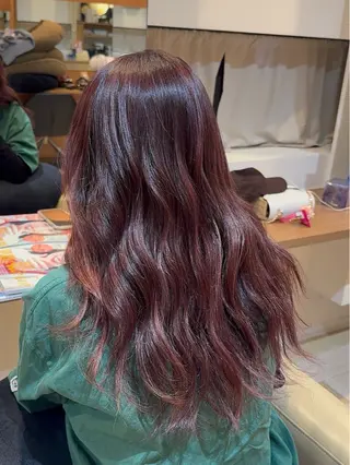 セミロング カラー cyan 水川和馬のヘアスタイル