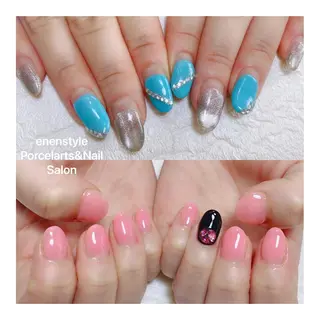 ミディアム ネイル 🐾enen style 🐾のネイルデザイン