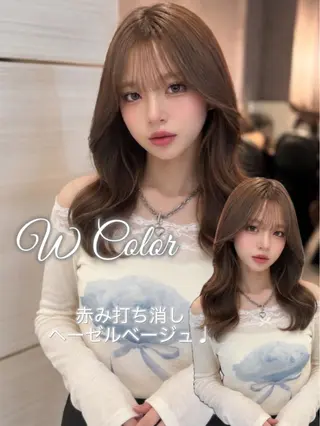 セミロング カラー 🍑ももか🍑カラー モデル様募集中🦋のヘアスタイル