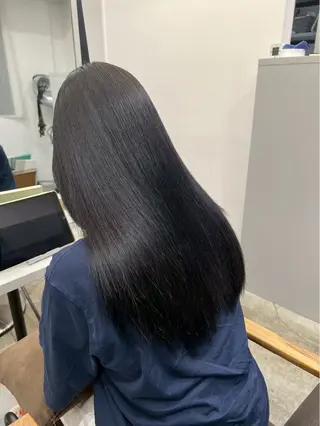 セミロング パーマ ハイトーンカラー が絶対可愛い✨泰聖✨のヘアスタイル