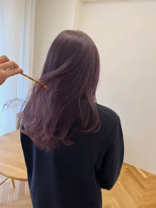 セミロング カラー ヘアアレンジ 西山 紗耶香🪽 透明感カラー/ボブのヘアスタイル