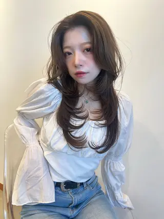 ロング 顔周りレイヤー 髪質改善 / AYUのヘアスタイル
