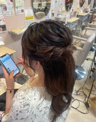 ロング pupe もえのヘアスタイル