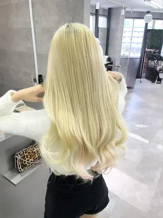 ロング 💎エクステ× 🩵カラーBIZEのヘアスタイル