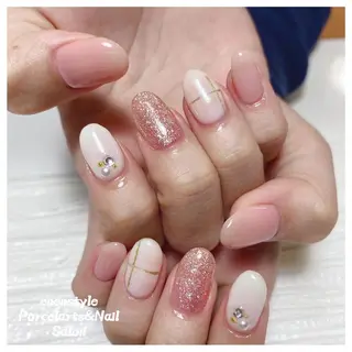 ミディアム ネイル 🐾enen style 🐾のネイルデザイン