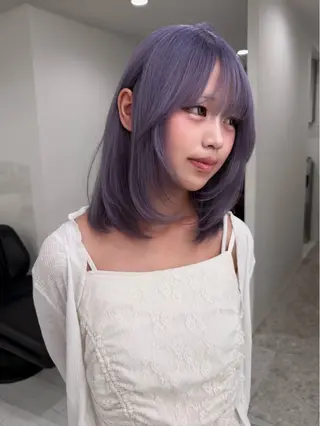 セミロング カラー 大阪梅田/ イマムラミヅキのヘアスタイル
