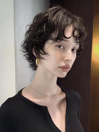 ショート パーマ レイヤーカット✨ 福井雄登のヘアスタイル