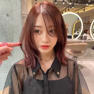 ミディアム 透明感カラー/ りおのヘアスタイル