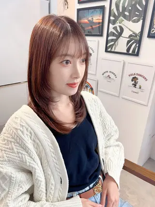 ロング カラー 松川 智行のヘアスタイル